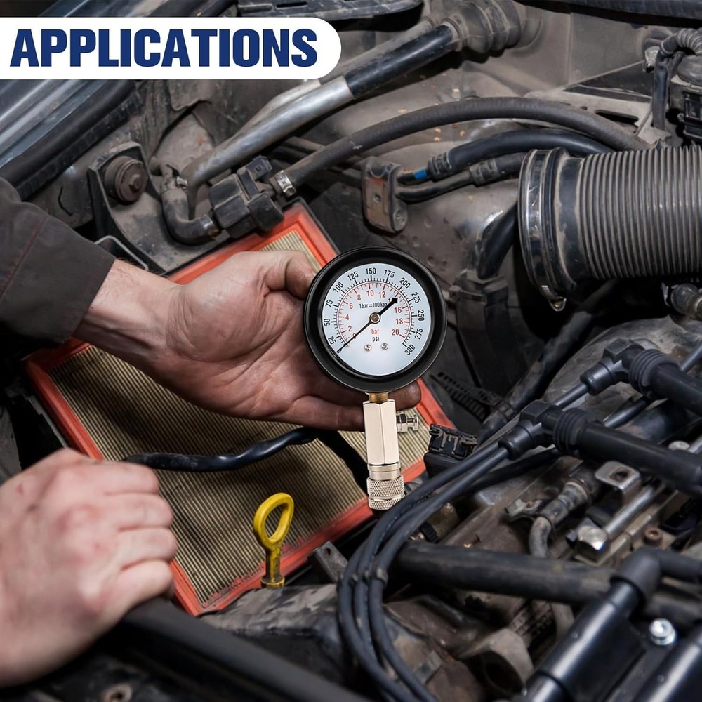 Comprehensive Engine Compression Tester Kit - Includes Storage Box & Accessories