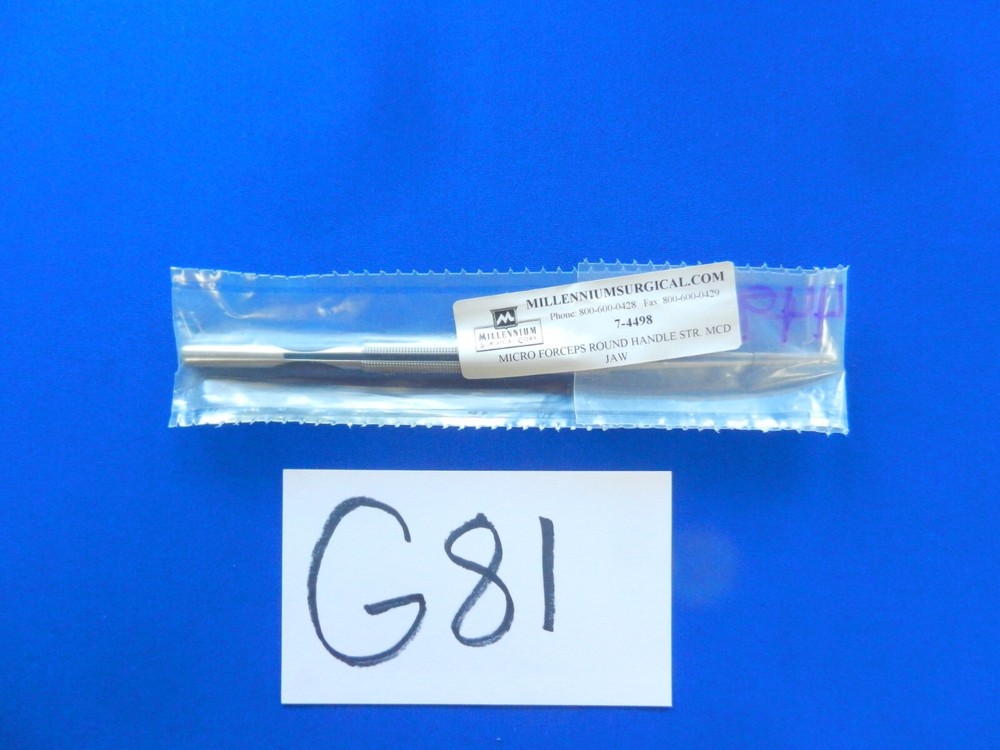 G81 *NEW* Millennium 7-4498 Straight Micro Forceps