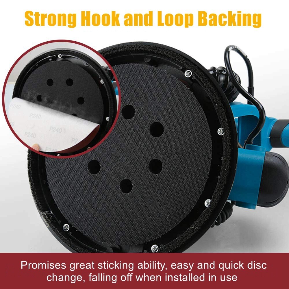 SATC 10PACK Sanding Discs A/O 9inch 8-Hole Hook&Loop 60 Grit For Drywall Sander