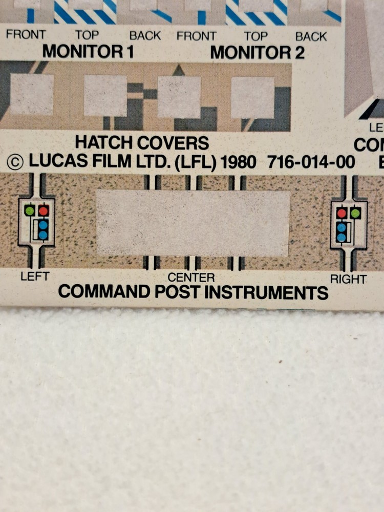 Star Wars ESB Imperial Attack Base Command Post Instrument Left/Right Stickers