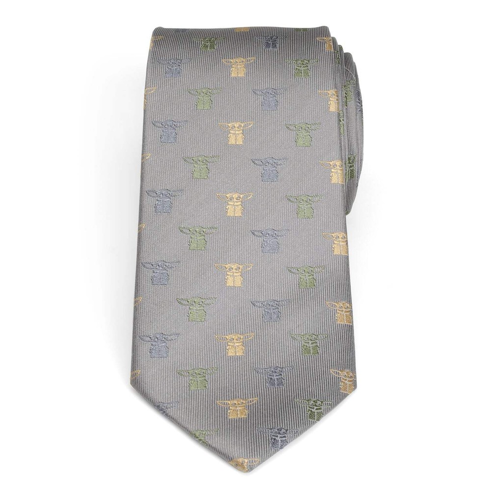 Star Wars Grogu Dotted Green Tie