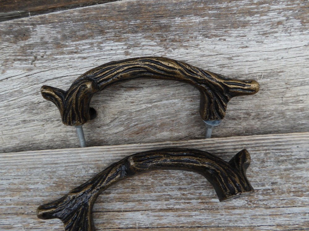 Tree Branch Twig Bronze Metal HANDLE Drawer Pull ~ Rustic Nature Garden Cottage