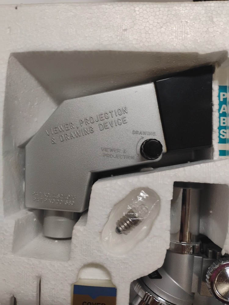 Vintage 4-Way Microscope Set 750x Visual Research Japan Complete Open Box