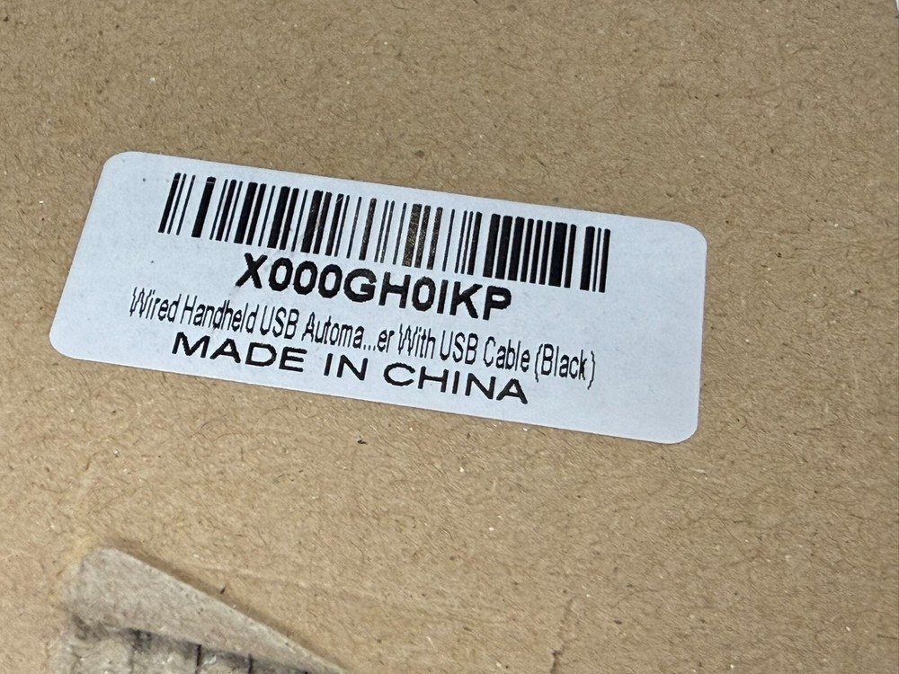 WoneNice Handheld USB Wired Barcode Scanner Black Model: WN3300