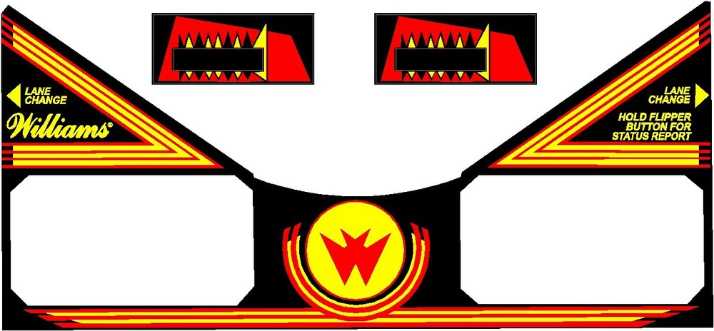 Williams Banzai Run Pinball Machine Apron Decal Set