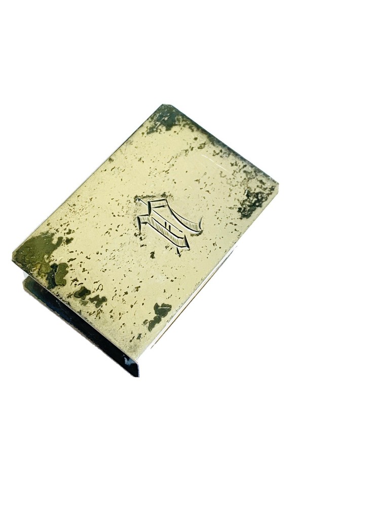 Vintage Sterling Silver Match Box Holder