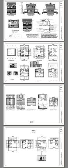 20x16 Tiny House -- PDF Floor Plan -- 616 sq ft -- Model 10
