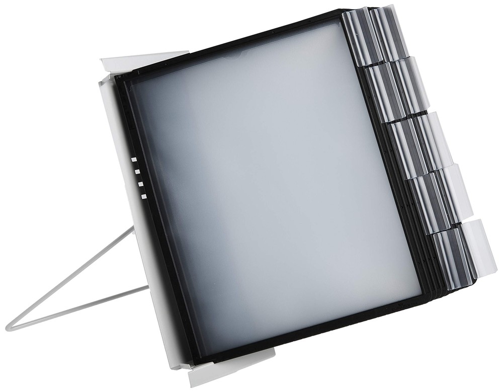 DURABLE Desktop Reference System, 10 Double-Sided Panels, Letter-Size, Black,...