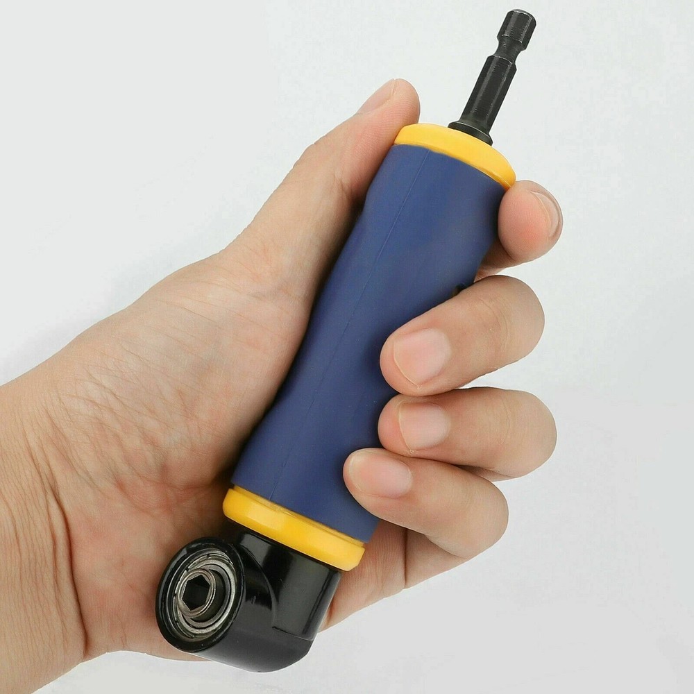90 Degree Right Angle Extension Screwdriver Socket Adapter Drill Attachment Tool