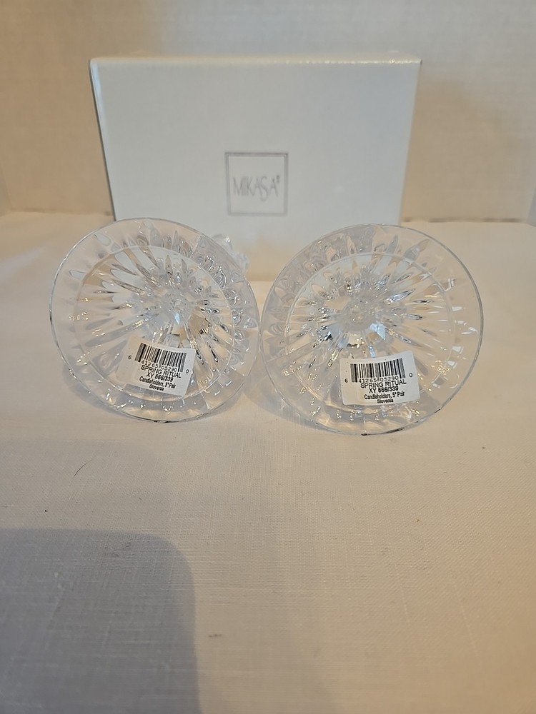 Mikasa Spring Ritual Candlesticks New In Box