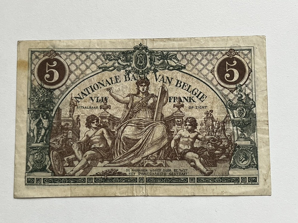 belguim 5 francs 1919