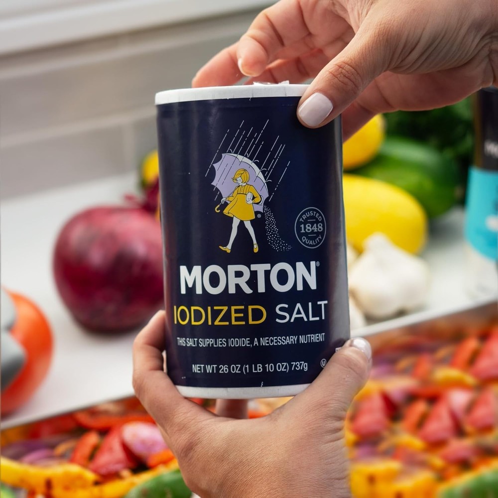 Versatile 26 oz Iodized Salt, 2-Pack - Perfect for Kitchen Use & Dietary Needs