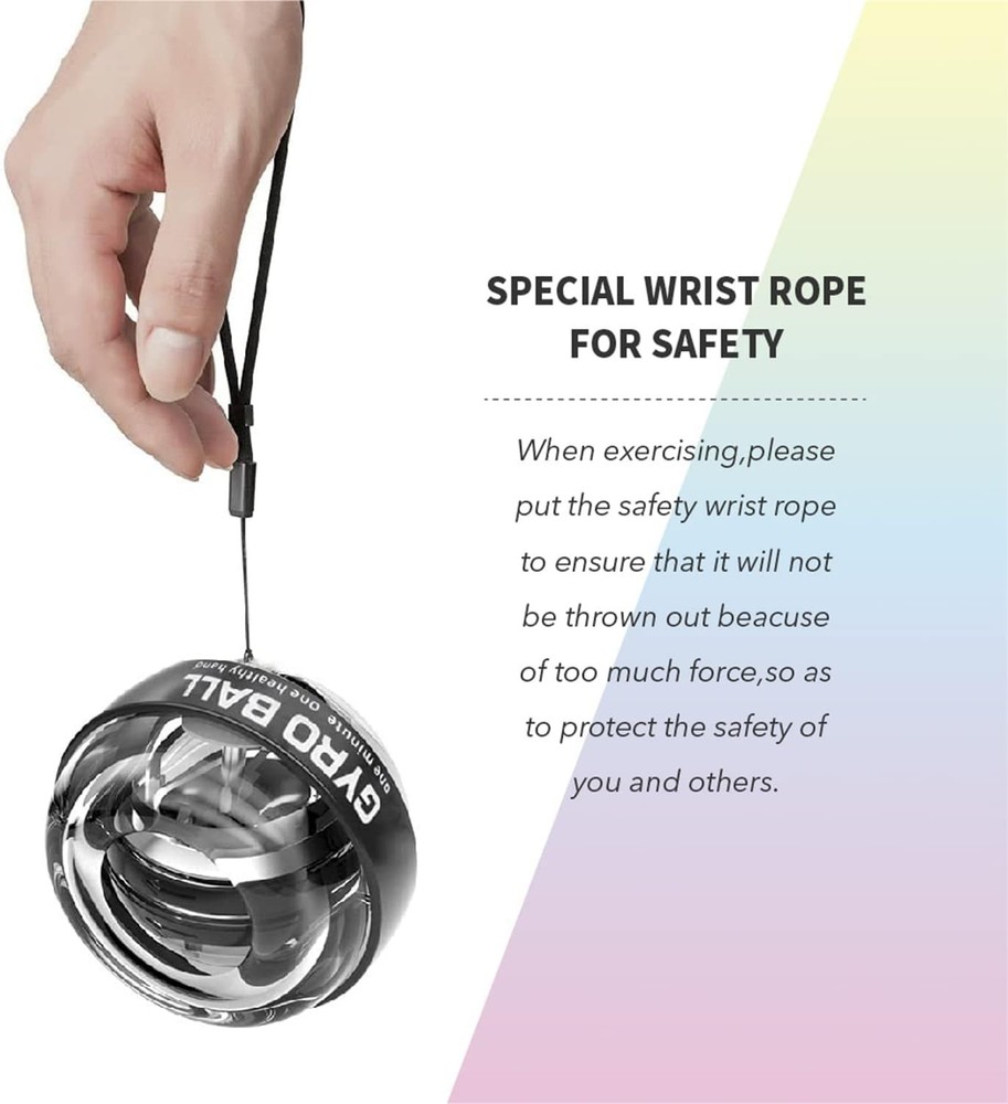 Compact Forearm Exerciser - Portable Wrist Gyro Ball for Strength & Coordination