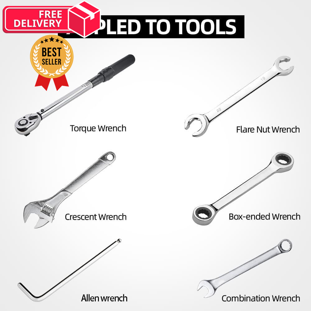 AltitudeCraft Wrench Extender & Tool Bar Set, 1/2" Silver