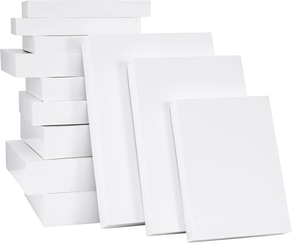 White  Boxes with Lids, Assorted Sizes – Premium  Box Set