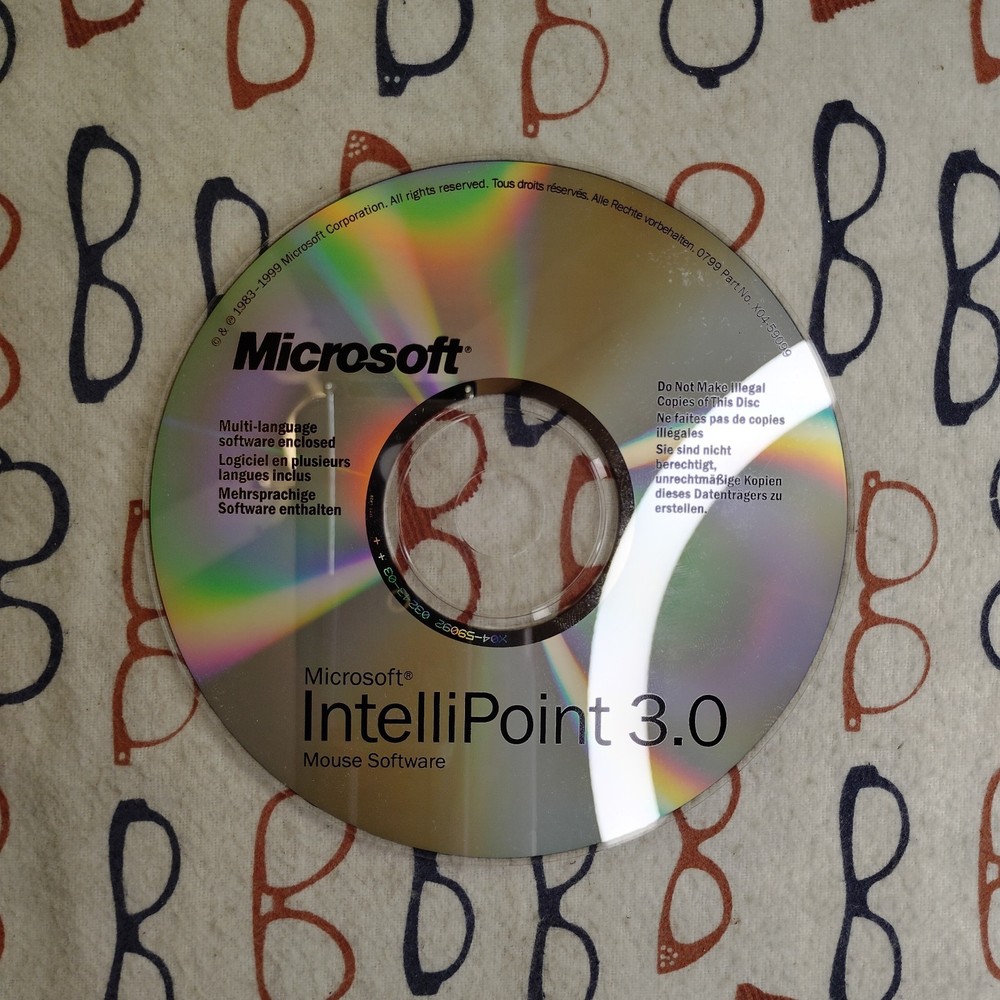Microsoft IntelliPoint 3.0 Mouse Software 1999 Windows 95/98 Disc Only