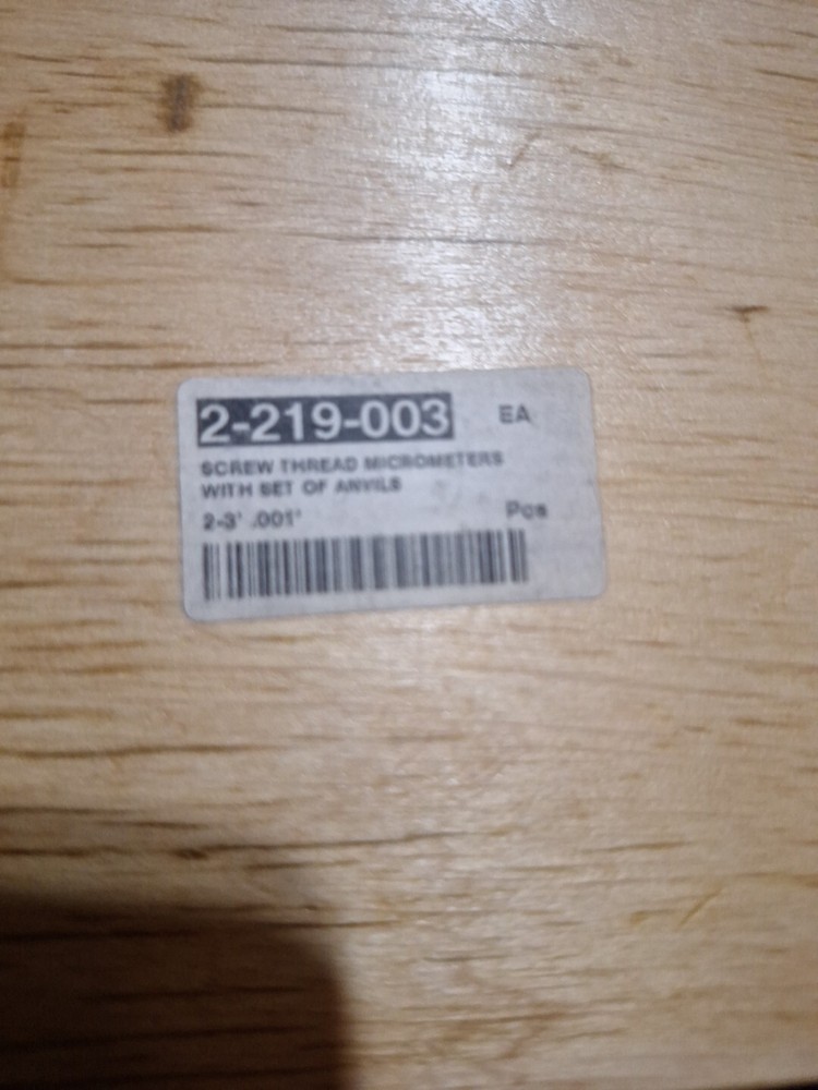 VIS 2-3" NO. 2-219-003 SCREW THREAD MICROMETER.