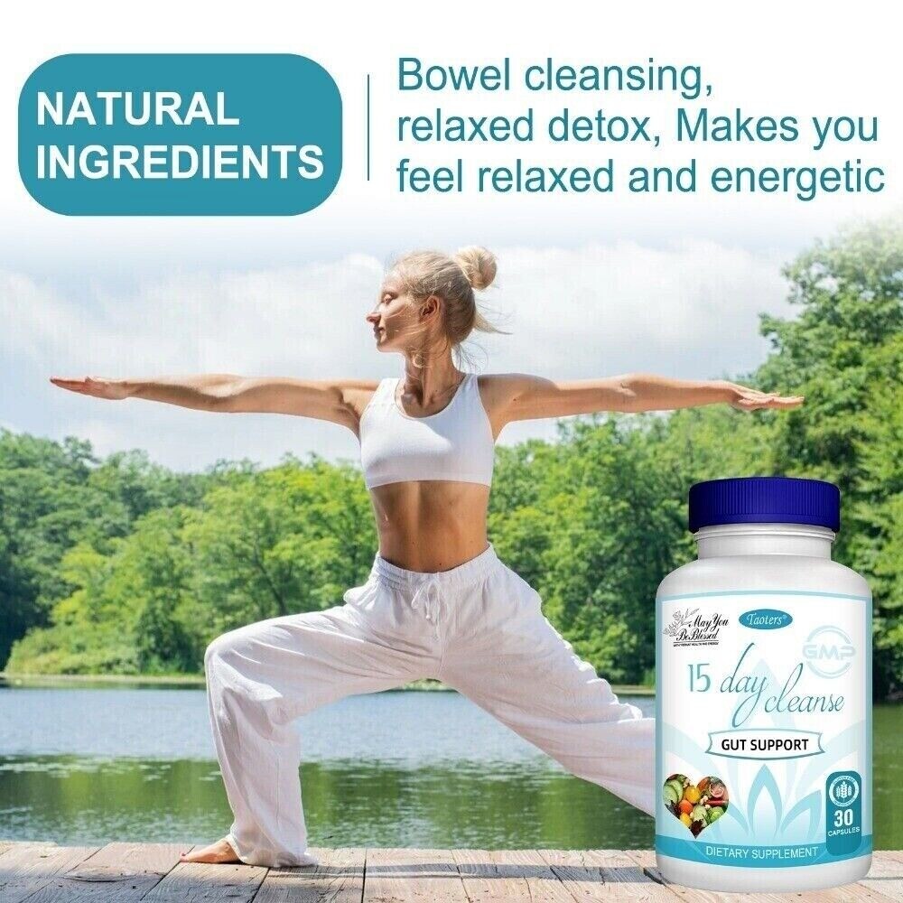 Gut & Colon Support 15 Day Cleanse 30 Capsules Non-GMO