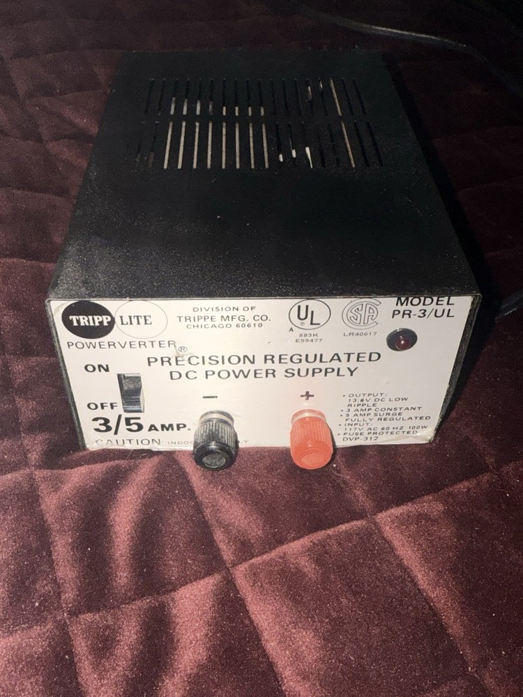 Tripp Lite PR-3/UL Precision Regulated DC Power Supply Fuse Protected Ham CB
