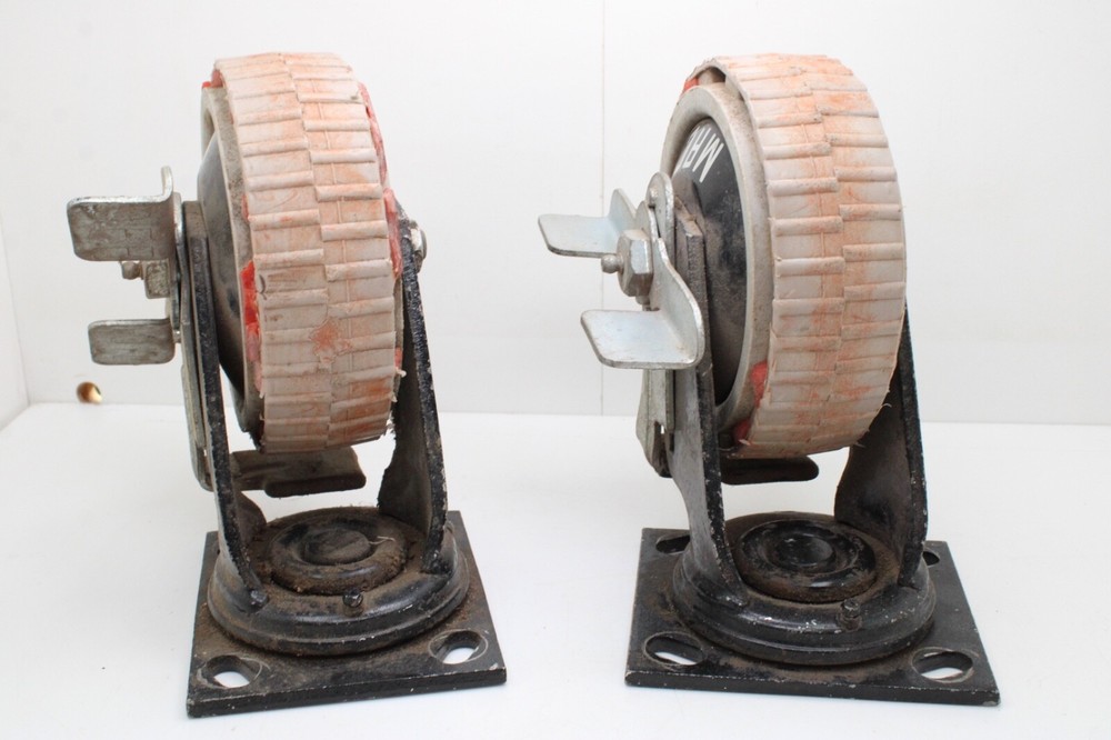 (2) Mac Tools 6" x 2" Tool Box Caster Wheel With Lever Lock