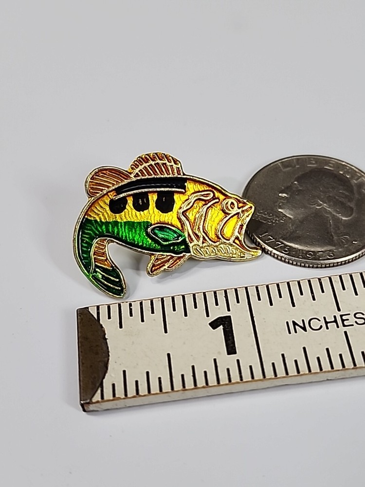 Fish Jumping Yellow & Green Colors Lapel Pin