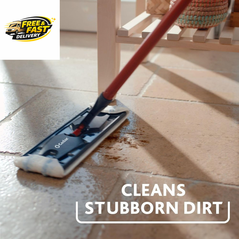 H2Pro Flat Mop System | Quick Cleaning Tool | Clean with Water | Machine Washab