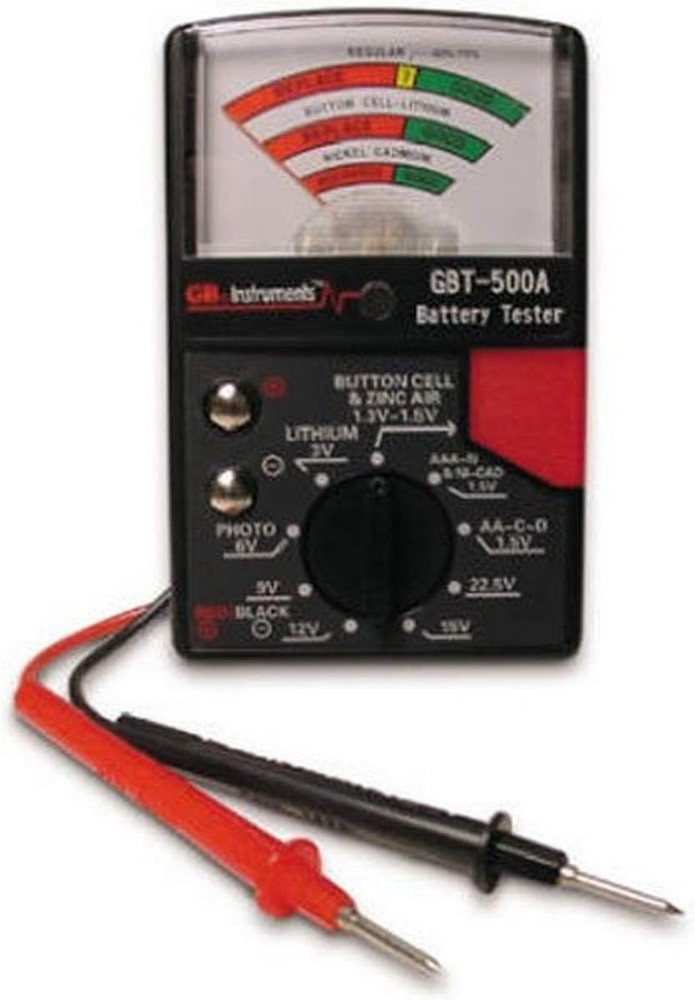 Battery Tester w/ Leads, 14 Range