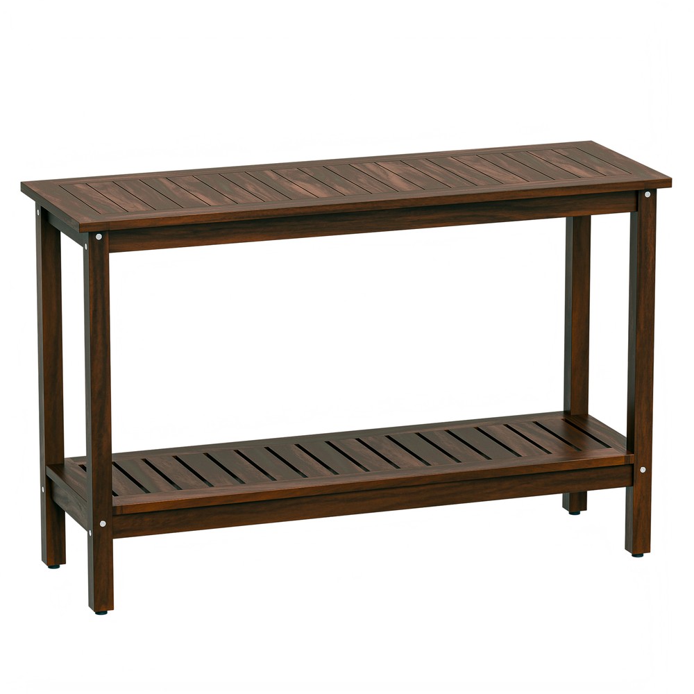 48" Console Table Multiuse Buffet Bar Storage Organizer with Foot Slider Coffee