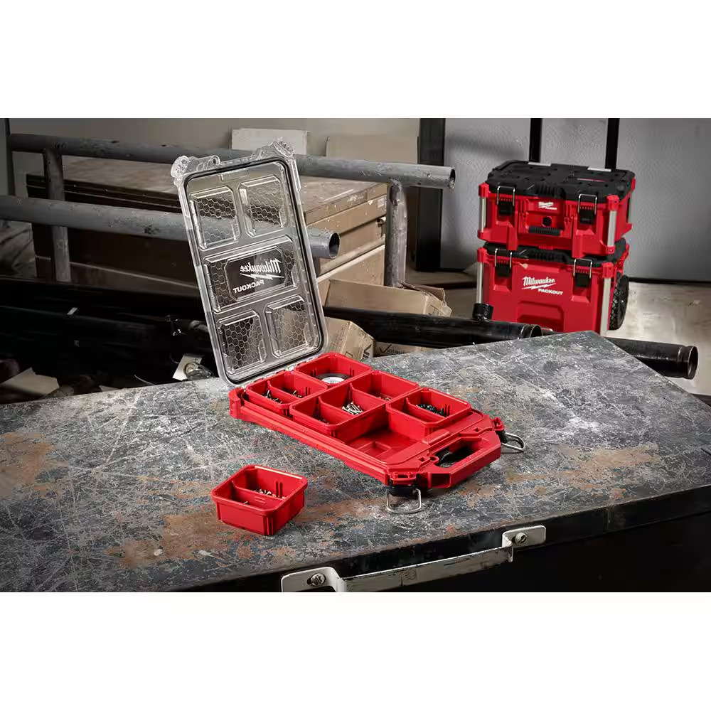 Milwaukee PACKOUT 5 Compartment Low Profile Compact Organizer 48-22-8436