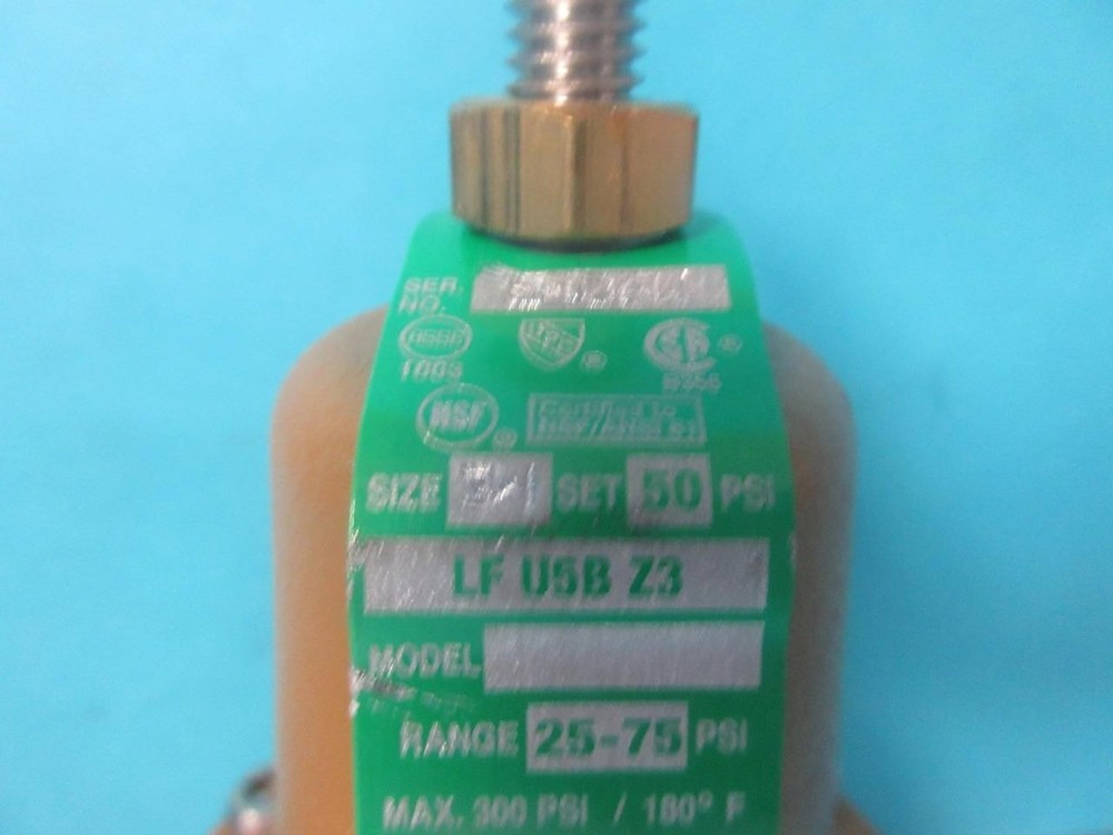 NEW 3/4" WATTS LF U5B Z3 LEAD FREE WATER REDUCING VALVE 25-75 PSI, MAX 300PSI