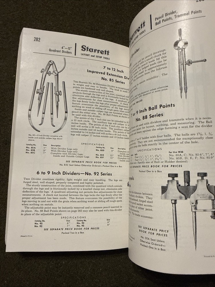 Starrett Catalog 75th Anniversary 🇺🇸