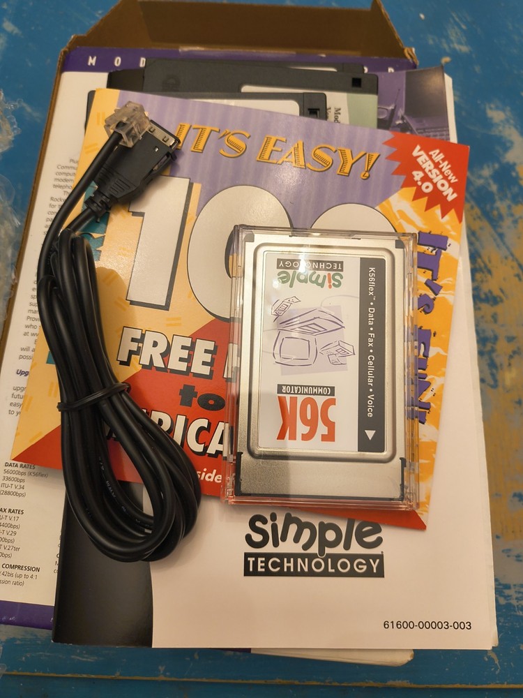 56K Communicator" PC Card modem by Simple Technology. It's designed for...