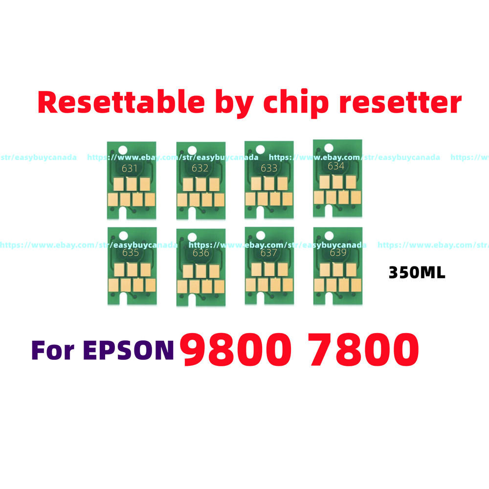 8pcs Chips Permanent For Stylus Pro 7800 9800 Printer chip