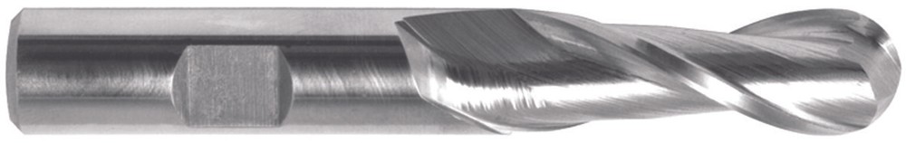 5/8 x 1/2" Shank 2F HSS Single End Ball End Mills