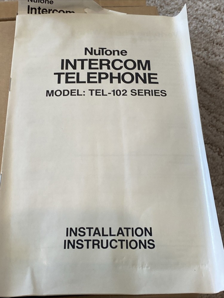 NOS NuTone TEL-102 Tone/Pulse Switchable Intercom Telephone Cradle - White