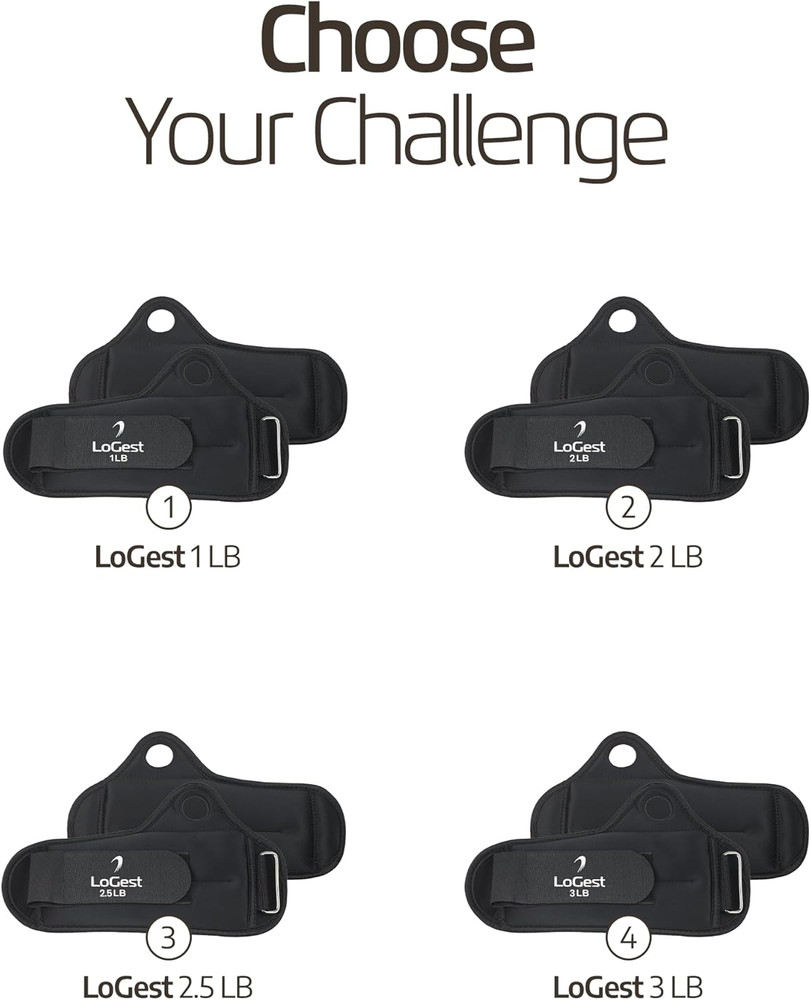 Wrist Weight with Thumb Loops & Hook-And-Loop Closures - 1Lb, 2Lbs, 2.5Lbs, 3...