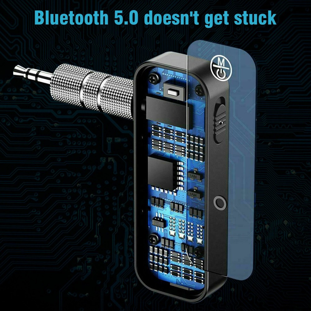 2 IN 1 USB Bluetooth 5.0 Audio Transmitter Receiver Adapter 3.5 AUX Cable A