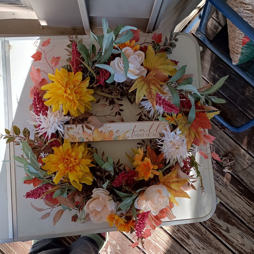 20 Inch Fall Door Wreath