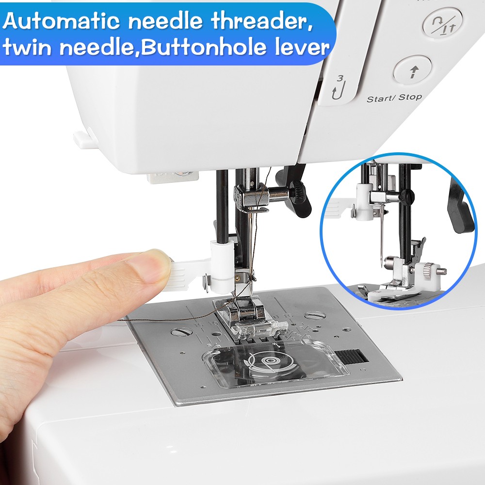 Portable Electronic Sewing Machine Computerized Mending Machine LCD Display