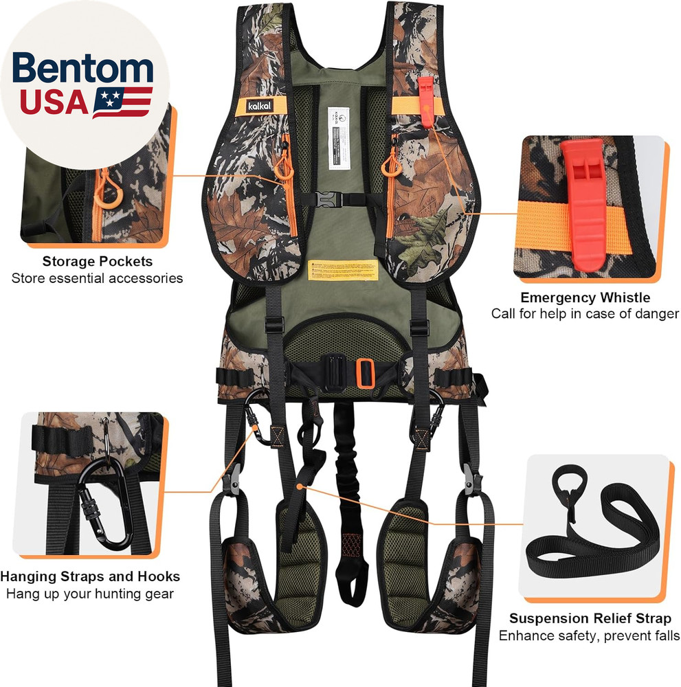 Tree Stand Harness, Hunter Safety System Harness for Tree Stand, Lightweight Pad