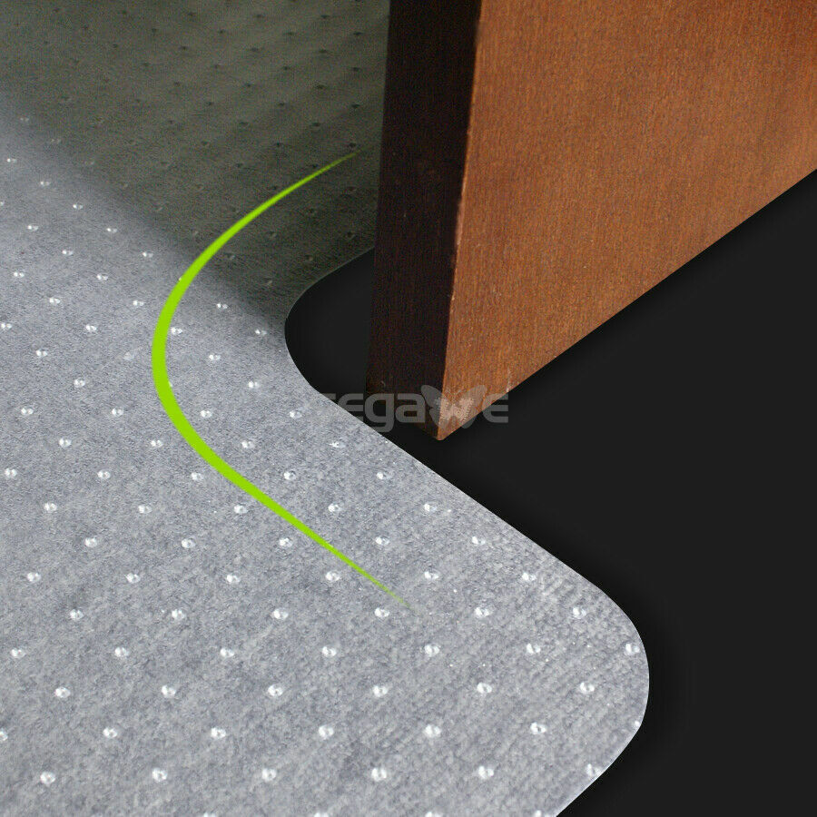 6Pcs 3mm PVC Thicken Chair Mat Protect Floor Rectangular Lip Studded Back Design