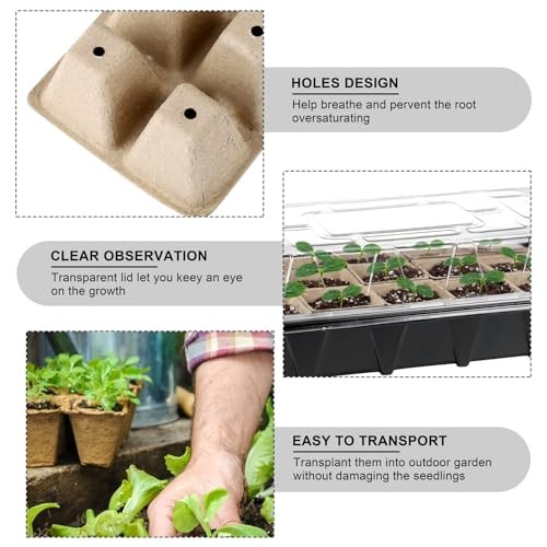 193 Pack Seed Starter Kit Including Seed Starter Tray Peat Pots for Seedlings