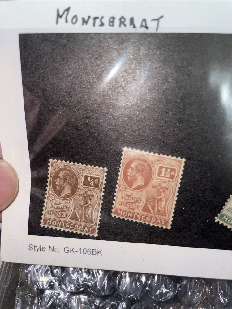 4-MONTSERRAT 1922, Mult Script CA, part set, King George V, MH