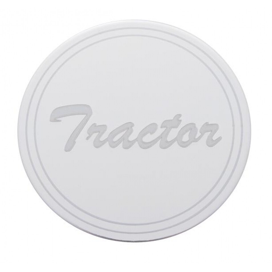 Large Chrome "Tractor" Long Air Valve Knob - Stainless Plaque w/ Cursive Script