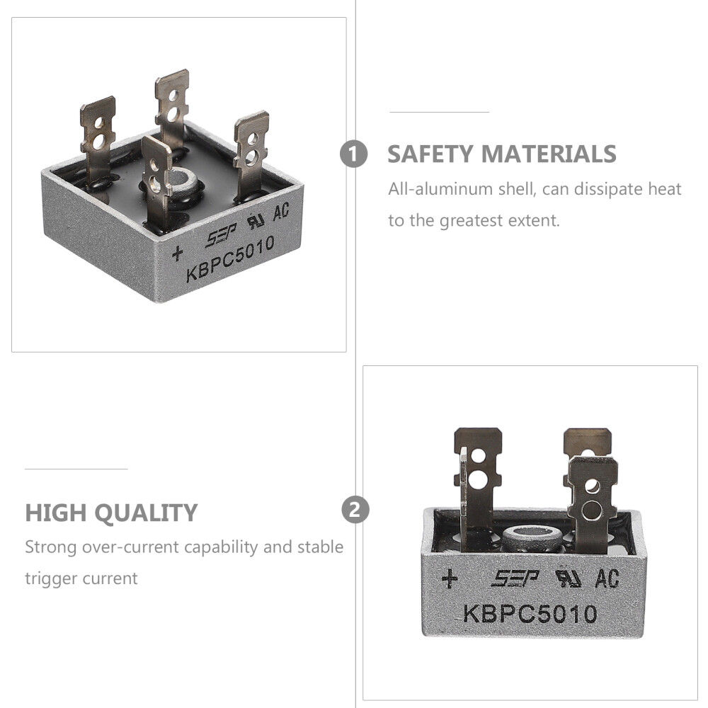 5 PCS bridge rectifier 1000V Rectifier Metal Case Rectifier Full Wave
