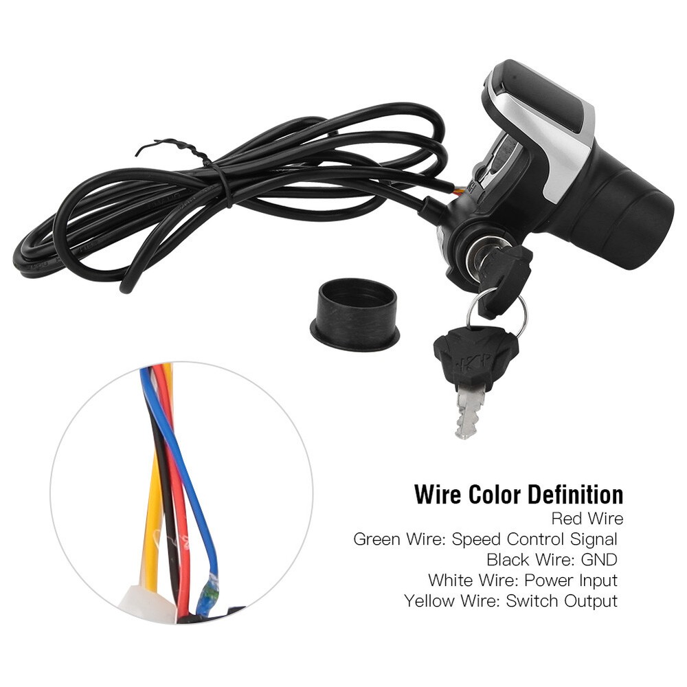 36V Scooter E- Handlebar Grip Throttle W/LCD Display Key Lock