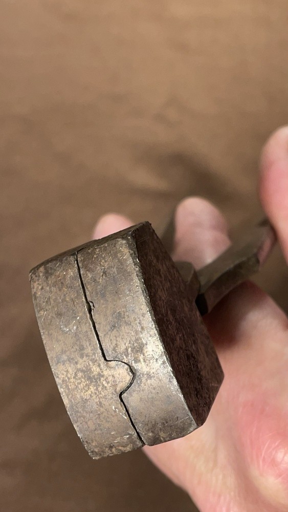 Antique Hand Reloading Tool Single Cavity Bullet Mold Unknown Early Maker Marked