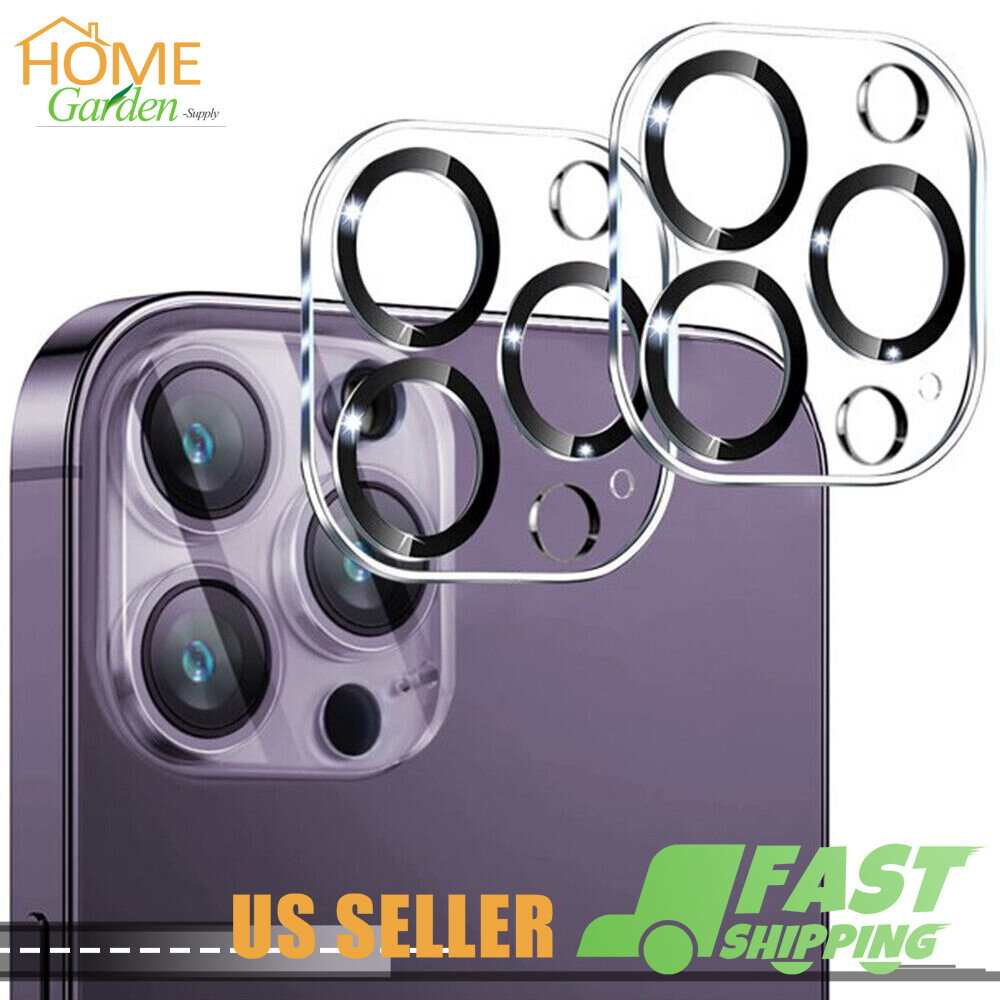 2PCS For iPhone 14/Plus/Pro/Pro Max Camera Lens Tempered Glass Screen Protector