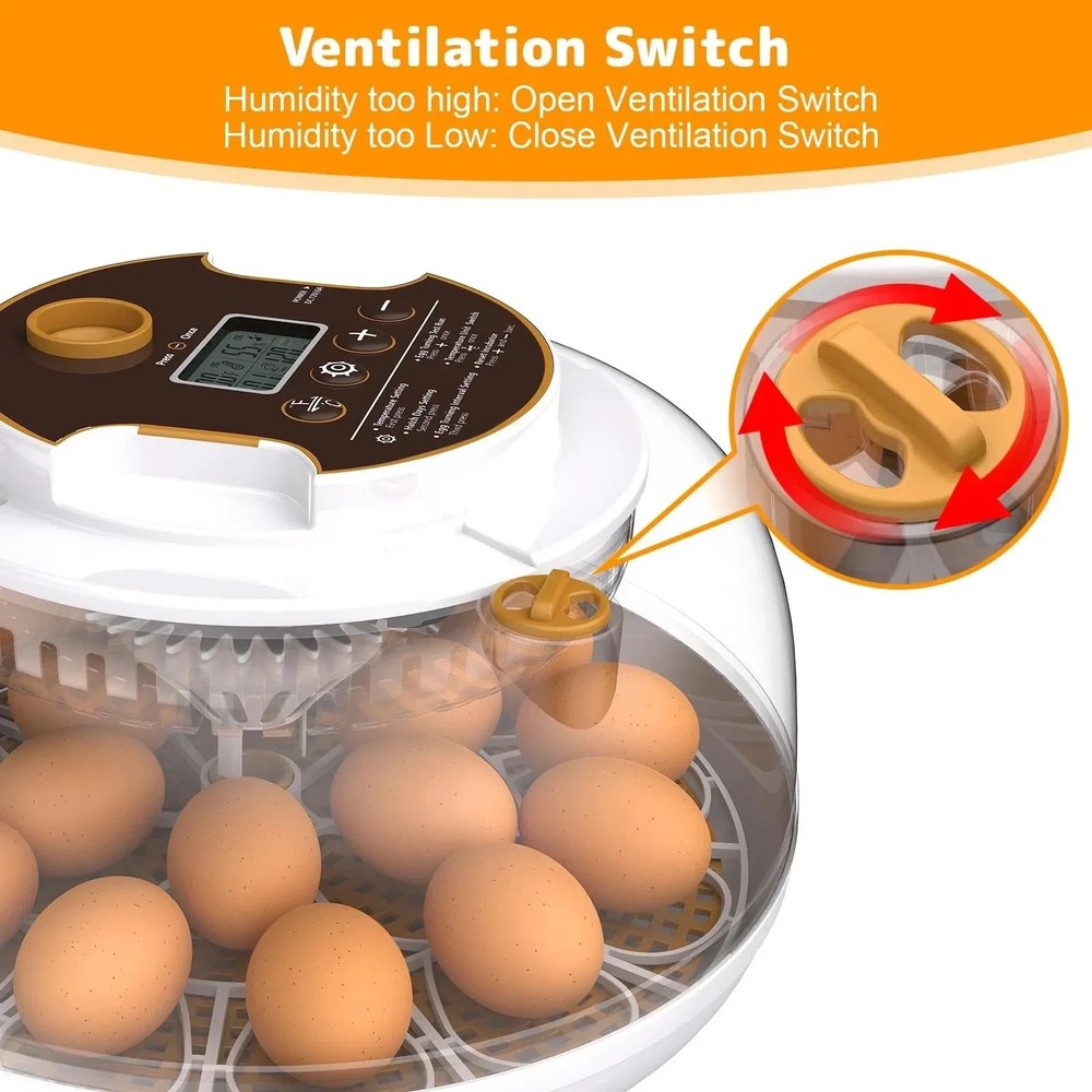 Incubators for Hatching Eggs,18 Egg Incubator with Automatic Egg Turning and ...