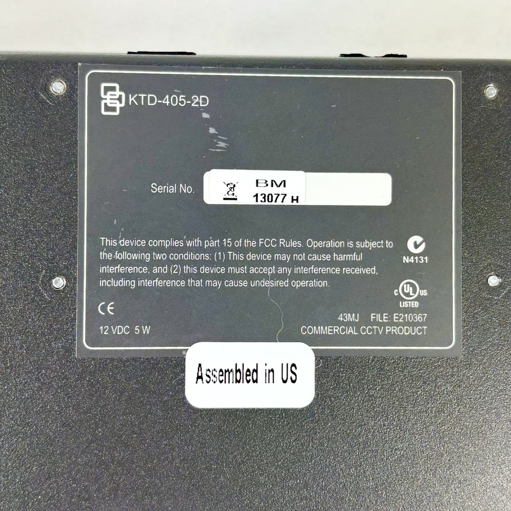 Interlogix KTD-405-2D Controller Keyboard - Untested